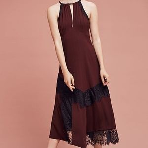 Anthropologie Wine Black Lace Dress NWT 2P
